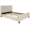 Merrick Lane Clarendon Platform Bed Contemporary Tufted Upholstered Platform Bed with Footboard
